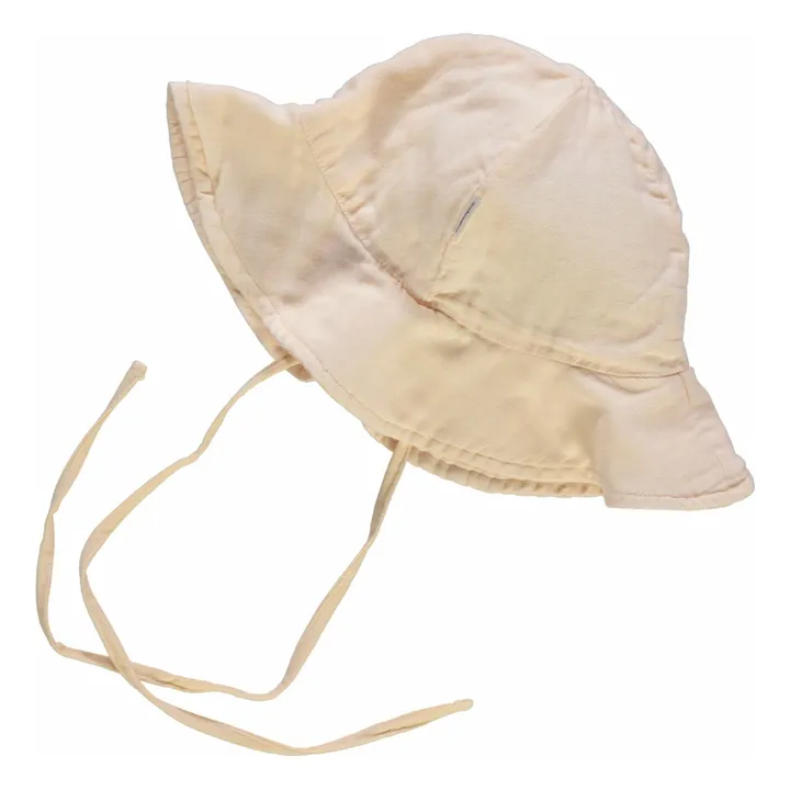 Chapeau Pivoine Double Gaze de Coton Bio | Beige- Image produit n°0