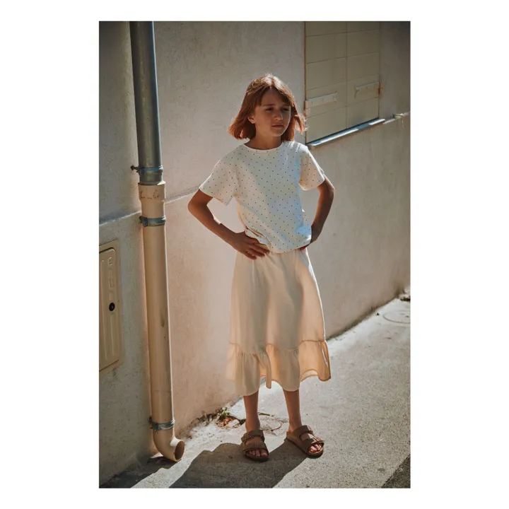 T-shirt Orgeat Pois Coton Bio | Beige- Image produit n°4