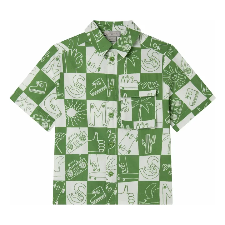 Chemise Skater Popeline | Vert- Image produit n°0