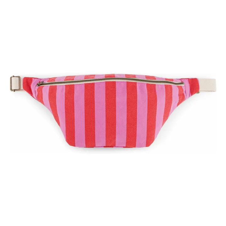 Sac banane rayé | Rose pâle- Image produit n°0