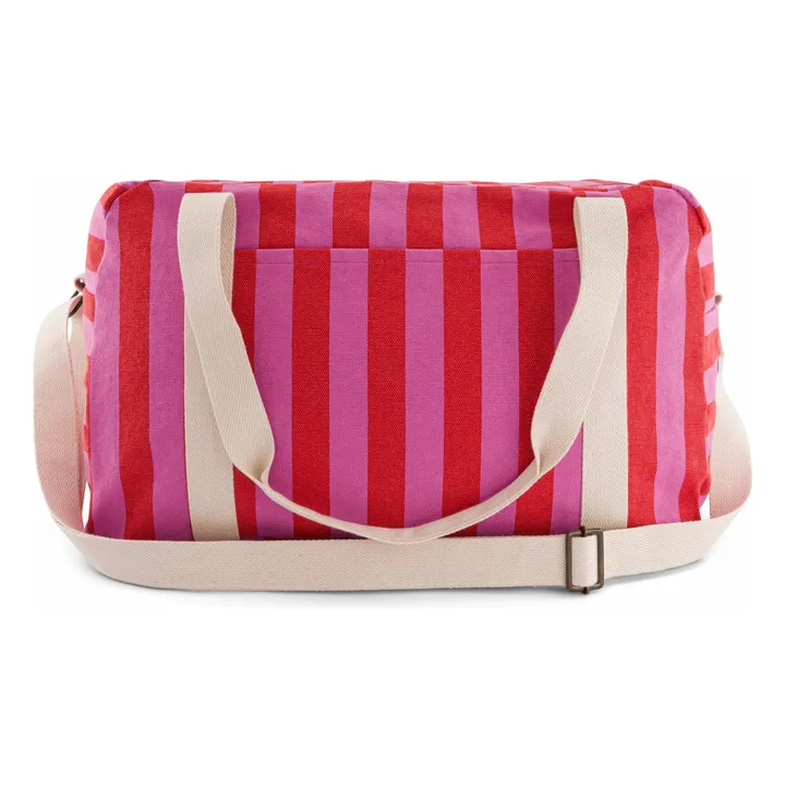 Bolso cambiador a rayas Raphaël | Rosa Pálido- Imagen del producto n°0