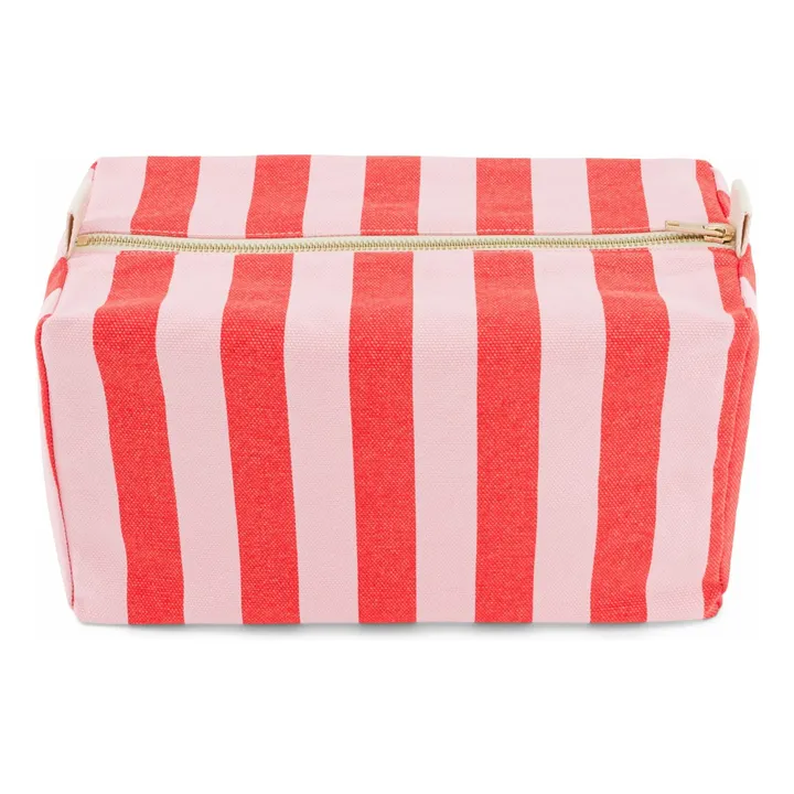 Trousse de toilette Vic rayée | Rouge- Image produit n°0