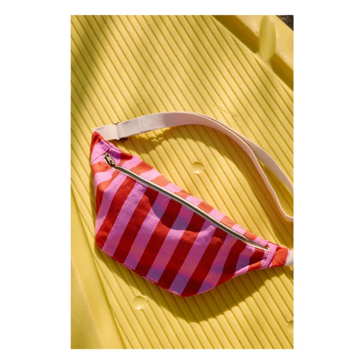 Sac banane rayé | Rose pâle- Image produit n°7