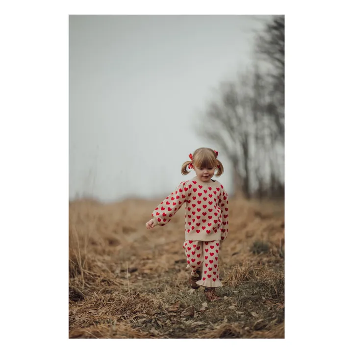 Alon Heart Recycled Fiber Sweater | Ecru- Product image n°5