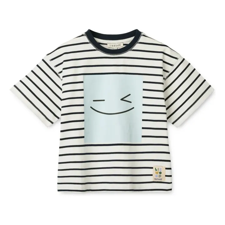 T-Shirt Tyler Smiley Coton Bio | Bleu ciel- Image produit n°0