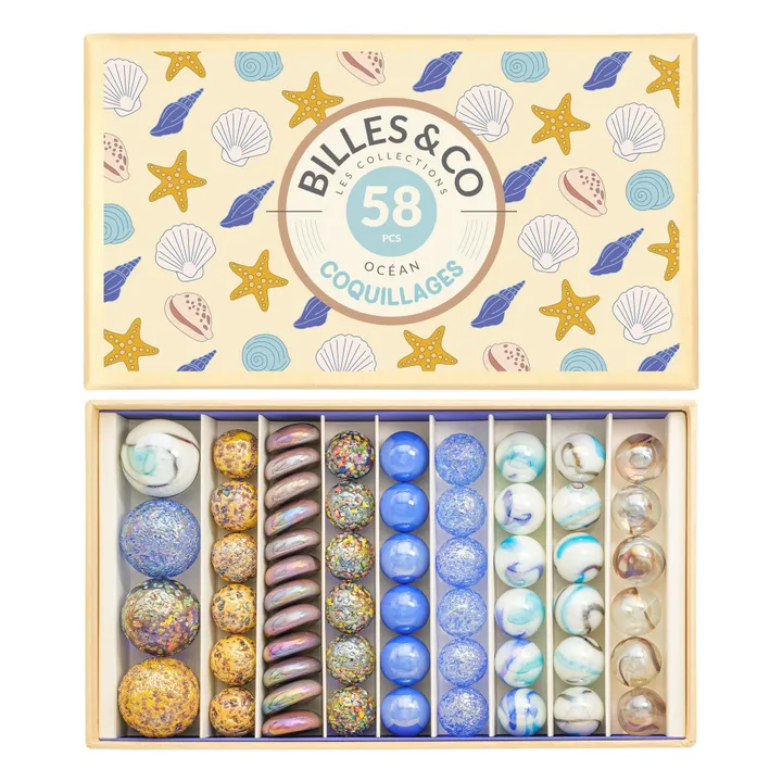 Coffret de 58 billes Coquillages- Image produit n°0