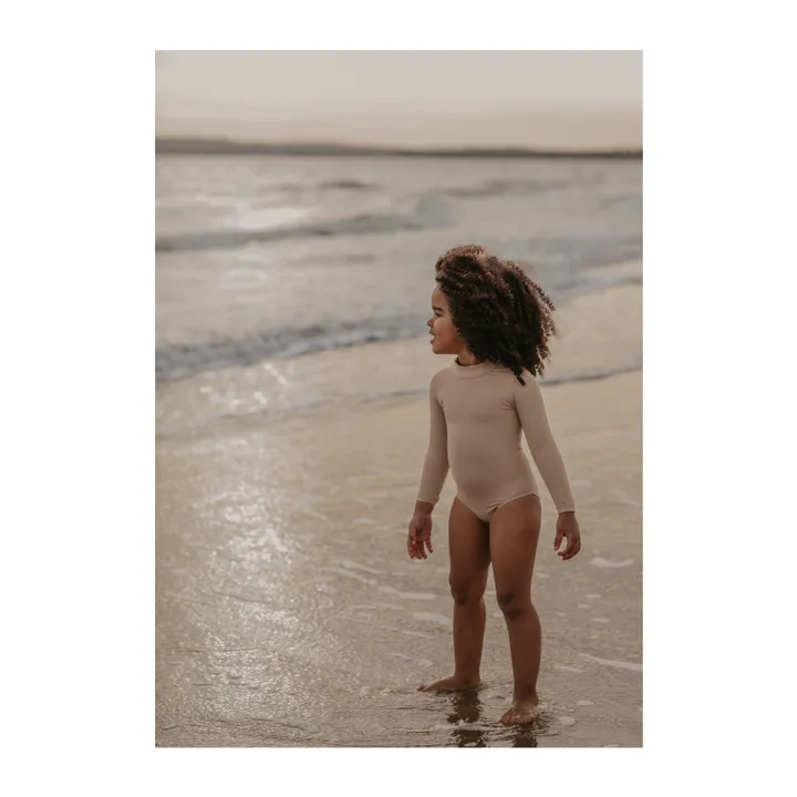 Maillot 1 Pièce Manches Longues | Sable- Image produit n°1