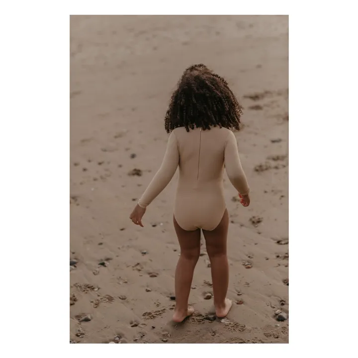 Maillot 1 Pièce Manches Longues | Sable- Image produit n°2