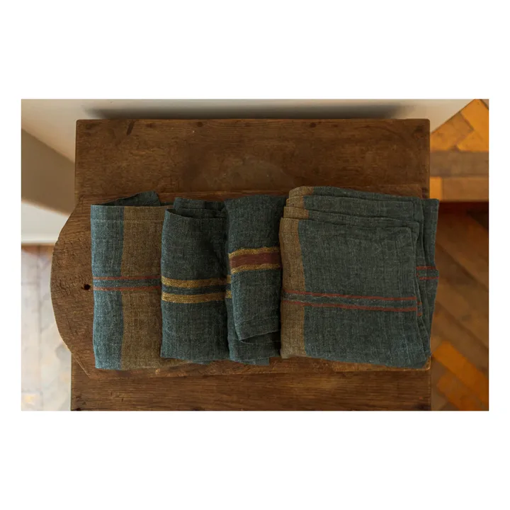 Serviette de table Hamlet Check | Gris anthracite- Image produit n°4