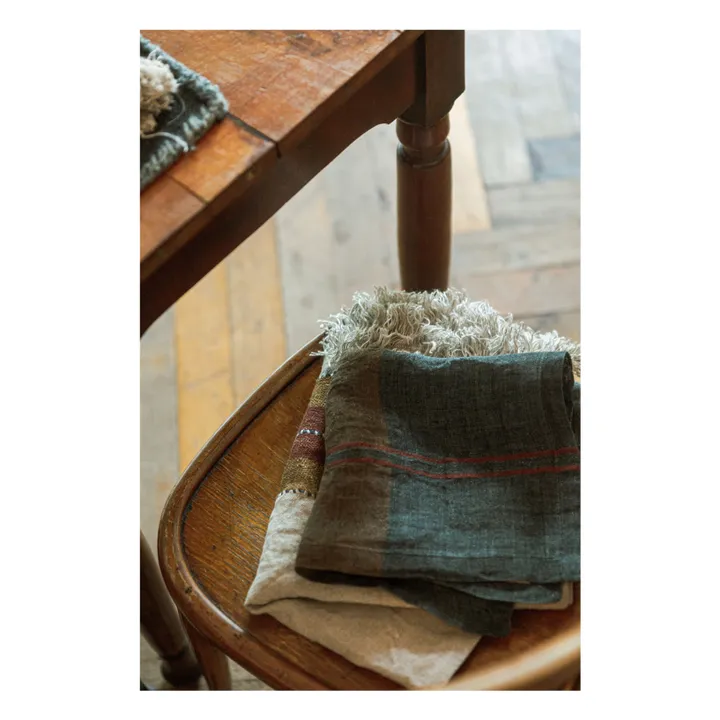 Serviette de table Hamlet Check | Gris anthracite- Image produit n°3