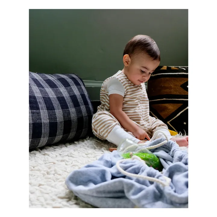 Lightweight sleeping bag with feet in organic cotton | Honey- Product image n°7