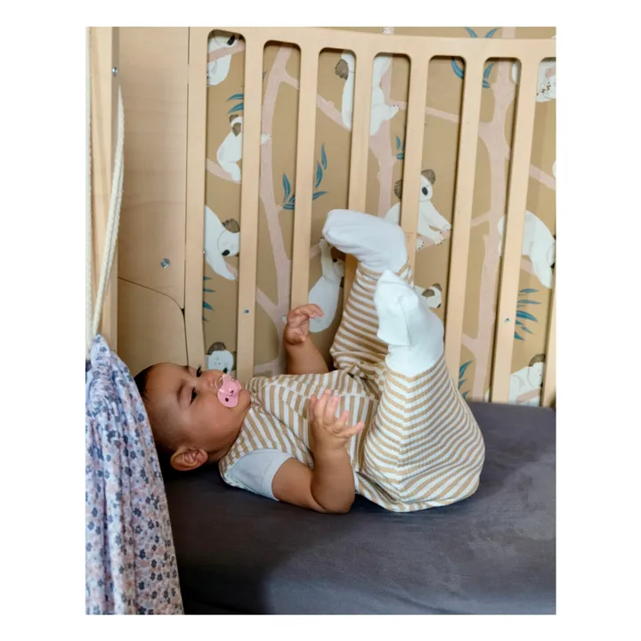 Gigoteuse légère à pieds en coton bio | Miel- Image produit n°6