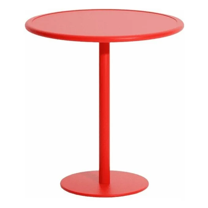 Table ronde Week-end Bistrot | Rouge- Image produit n°0
