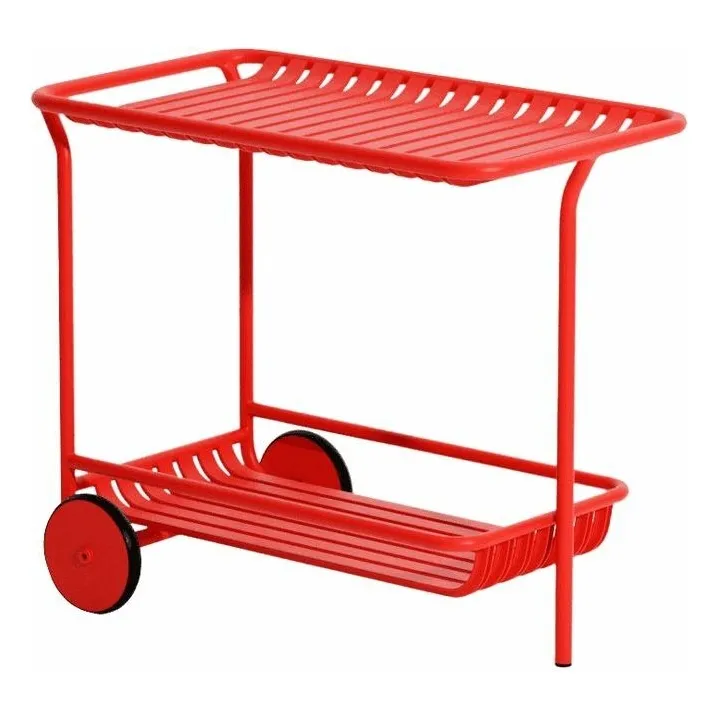 Desserte Week-end avec roulettes | Rouge- Image produit n°0