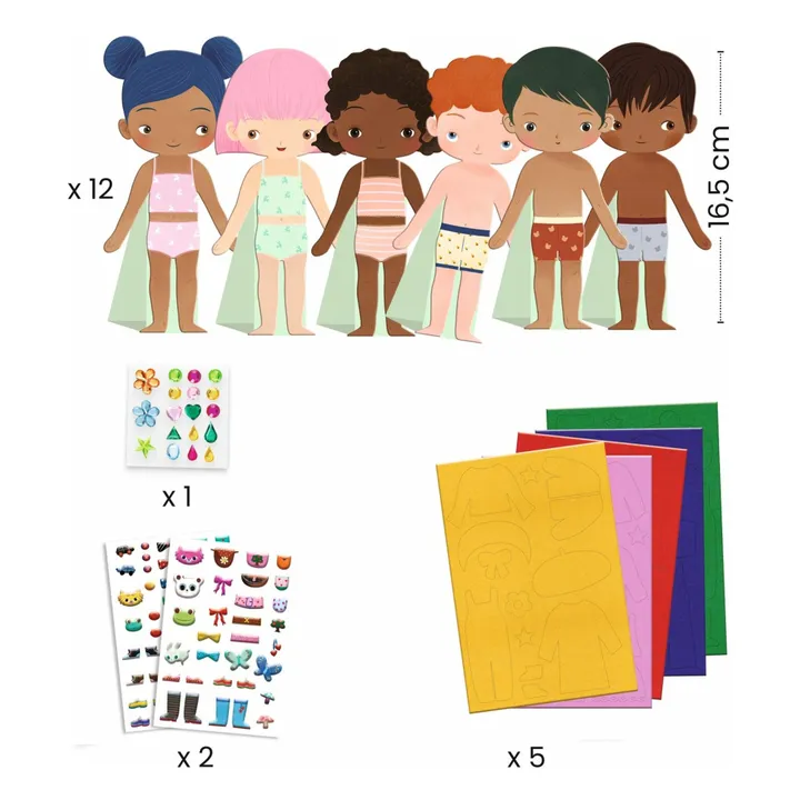 Personnages à habiller en feutrine- Image produit n°2
