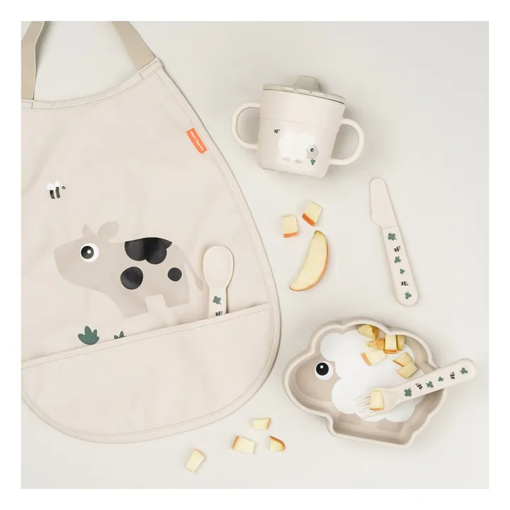 Bavoir Tiny Farm | Sable- Image produit n°2