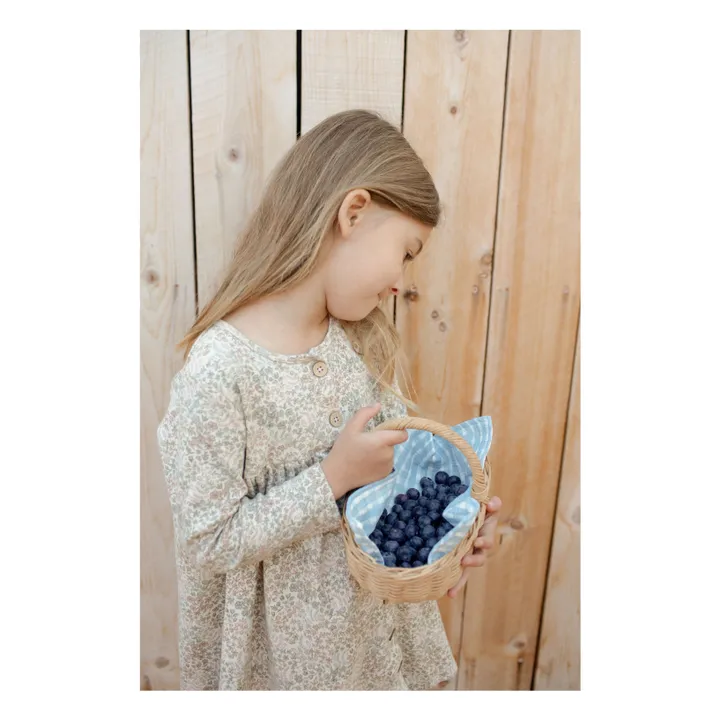 Serviettes Cottage en coton bio - Set de 3 | Bleu- Image produit n°2