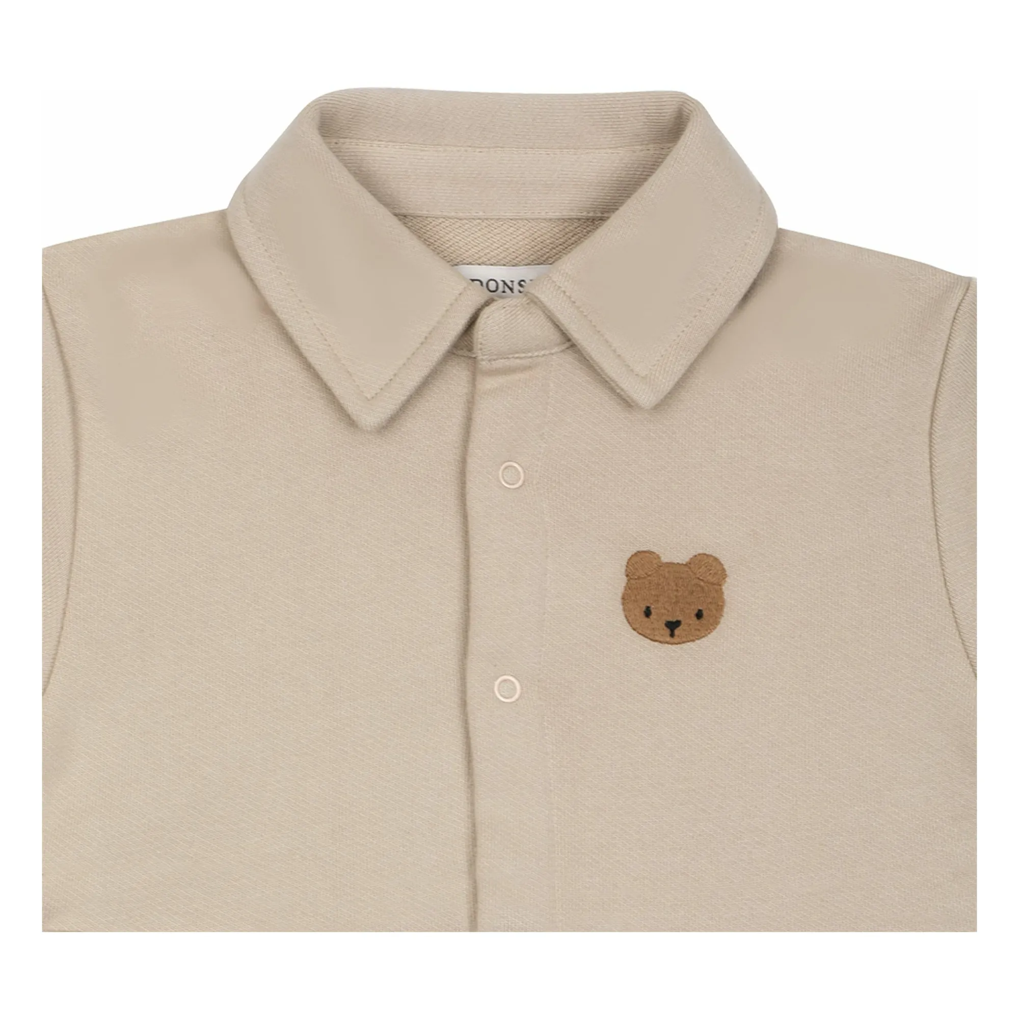 Combinaison Piebe Ours Coton Bio | Beige- Image produit n°2