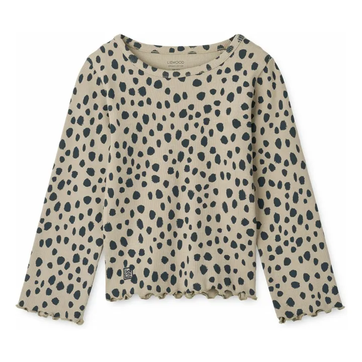 T-shirt Nieve Côtelé Coton Bio | Beige- Image produit n°0