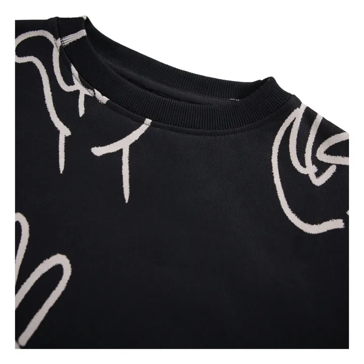 Sweat Monti Hands Coton Bio | Noir- Image produit n°4
