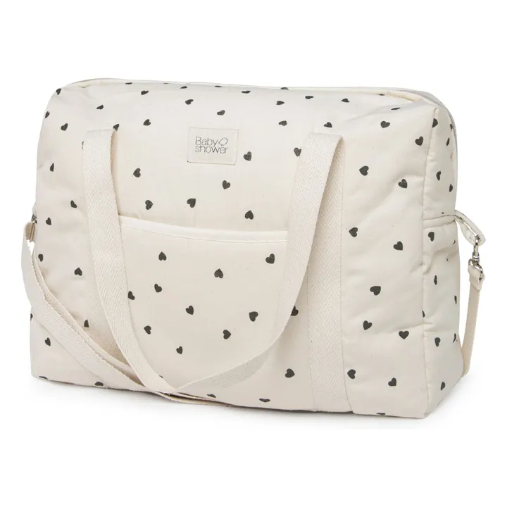 Bolsa de pañales Camila Cœurs | Blanco- Imagen del producto n°0