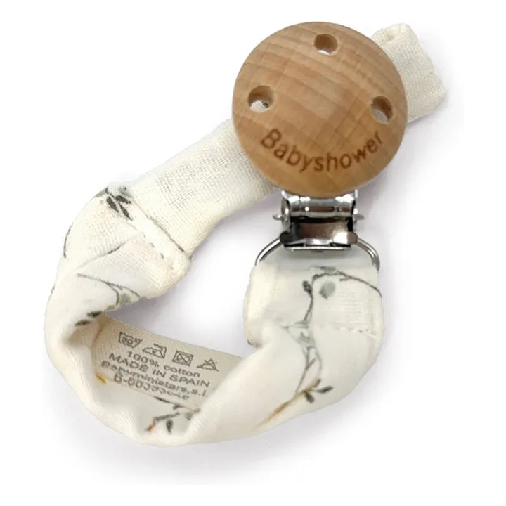 Attache-tétine Olive | Ecru- Image produit n°1