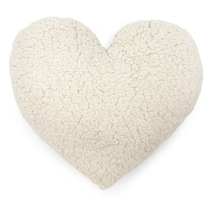 Coussin Cœur | Ecru- Image produit n°0