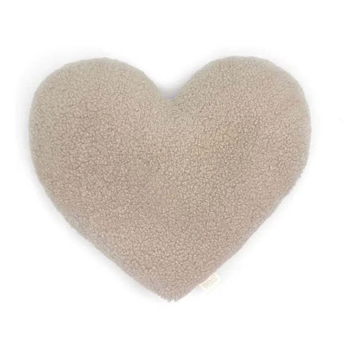 Cuscino a cuore | Marrone chiaro- Immagine del prodotto n°0