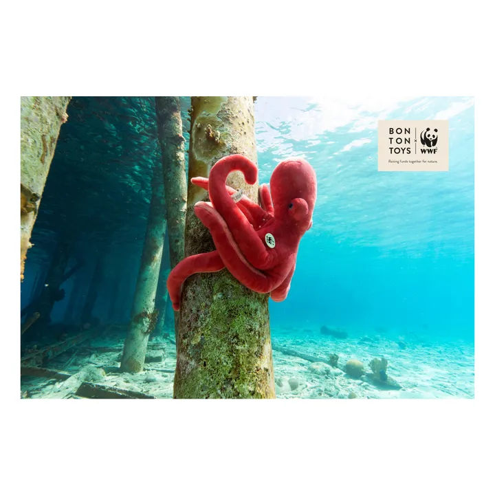WWF - Octopus Plush | Red- Product image n°2