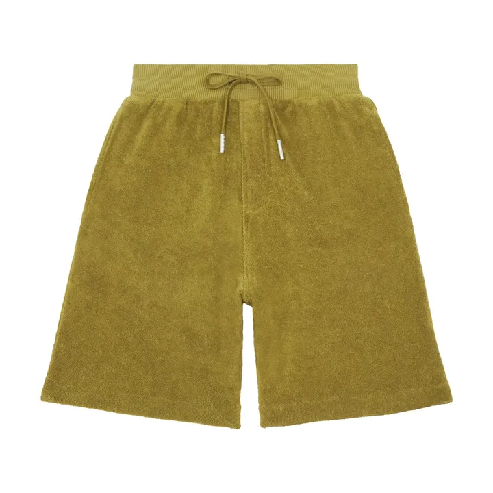 Short Garçon Eponge Bio | Vert kaki- Image produit n°0