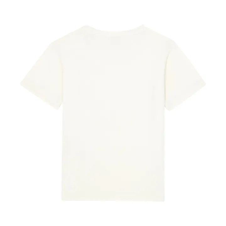 T shirt Fille Manche Courte Coton Bio | Ecru- Image produit n°2