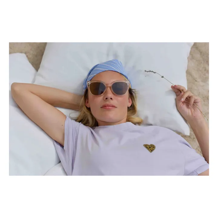 T-shirt Jil Coeur Coton Bio - Collection Femme | Lilas- Image produit n°2