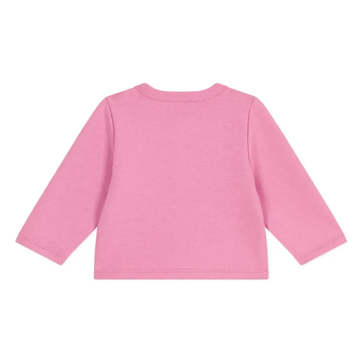 Gilet Uni Coton Bio | Rose bonbon- Image produit n°2