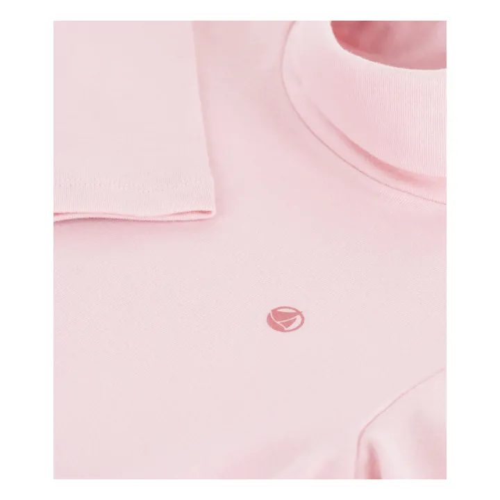 Logo-Rollkragenpullover aus Bio-Baumwolle | Rosa- Produktbild Nr. 2
