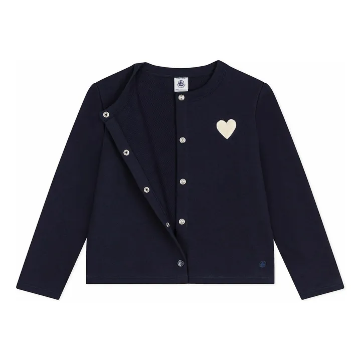 Organic Cotton Heart Vest | Navy blue- Product image n°1