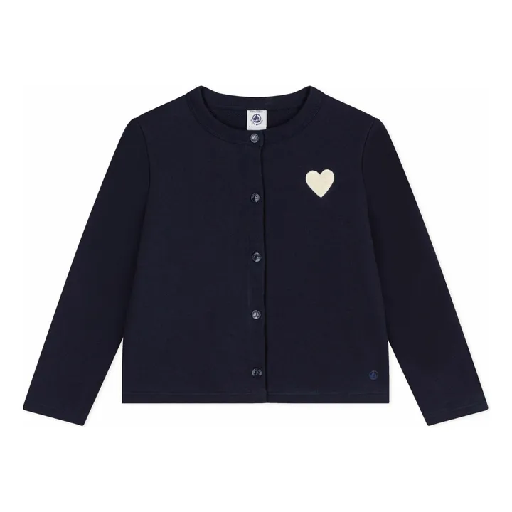 Organic Cotton Heart Vest | Navy blue- Product image n°0