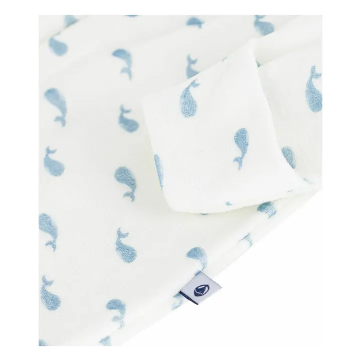 Pyjama Dors Bien Col Baleines Coton Bio | Blanc- Image produit n°2