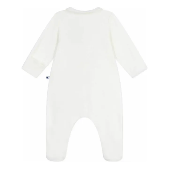 Pyjama Dors Bien Logo Brodé Coton Bio | Blanc- Image produit n°1