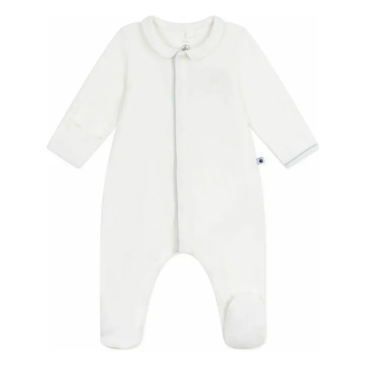 Pyjama Dors Bien Logo Brodé Coton Bio | Blanc- Image produit n°0