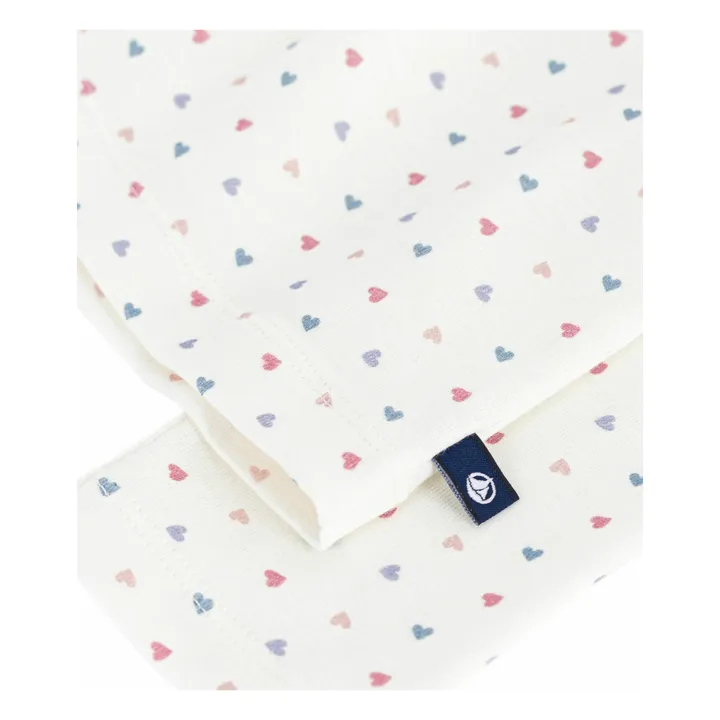 Sous-Pull Cœurs Coton Bio | Ecru- Image produit n°2