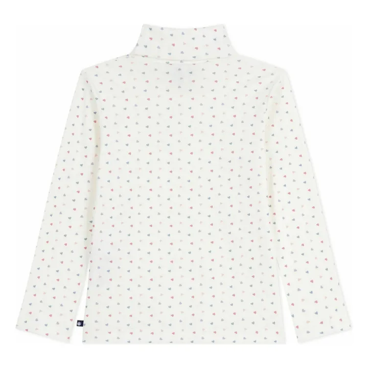 Sous-Pull Cœurs Coton Bio | Ecru- Image produit n°1