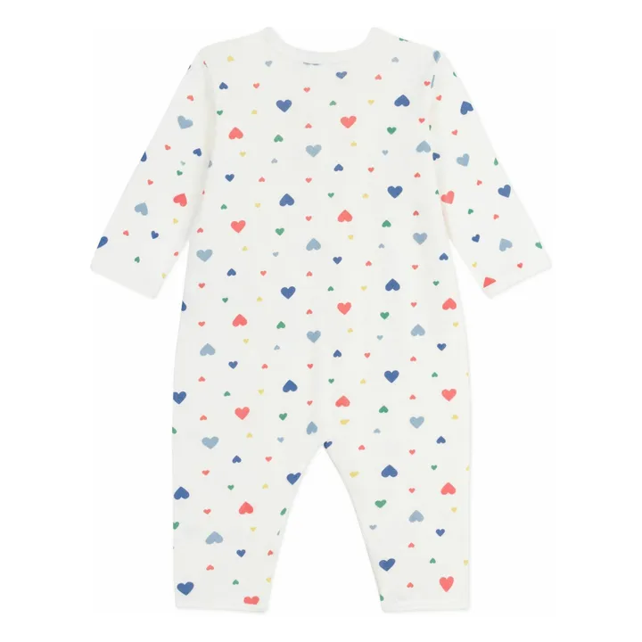 Pyjama Dors Bien Cœurs Coton Bio | Blanc- Image produit n°1