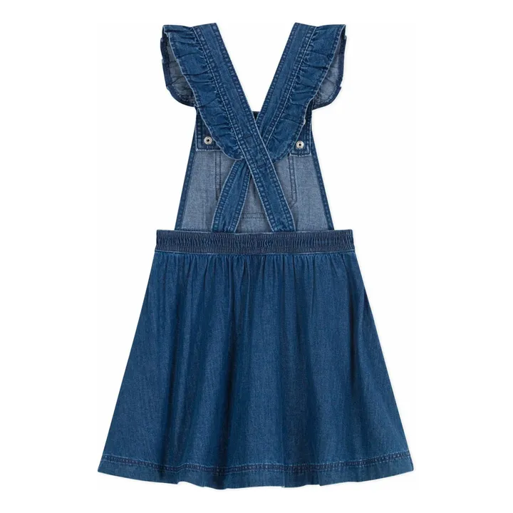 Robe Salopette Denim Coton Bio | Bleu jean- Image produit n°2