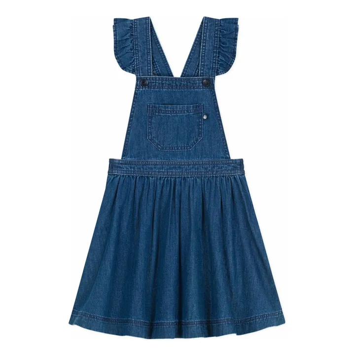 Robe Salopette Denim Coton Bio | Bleu jean- Image produit n°0