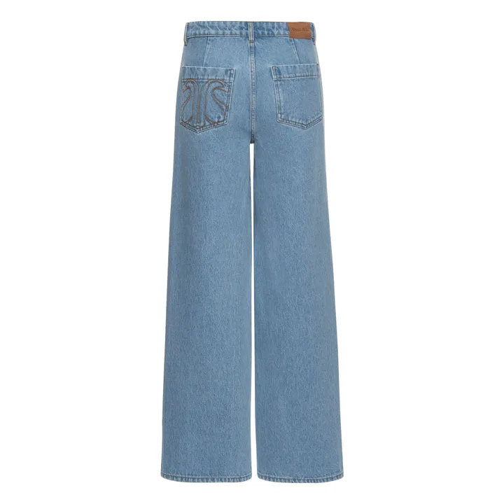 Jean Flare en Coton Bio | Denim bleached- Image produit n°4