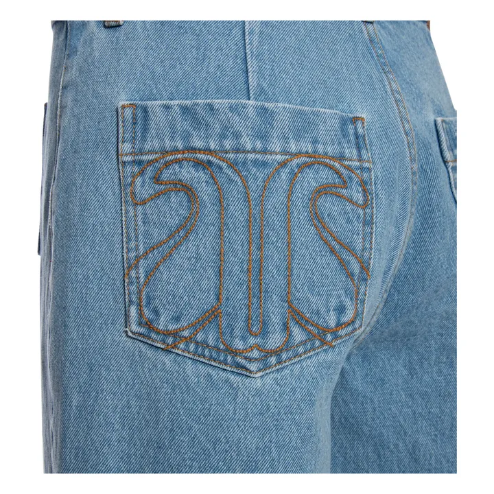 Jean Flare en Coton Bio | Denim bleached- Image produit n°3