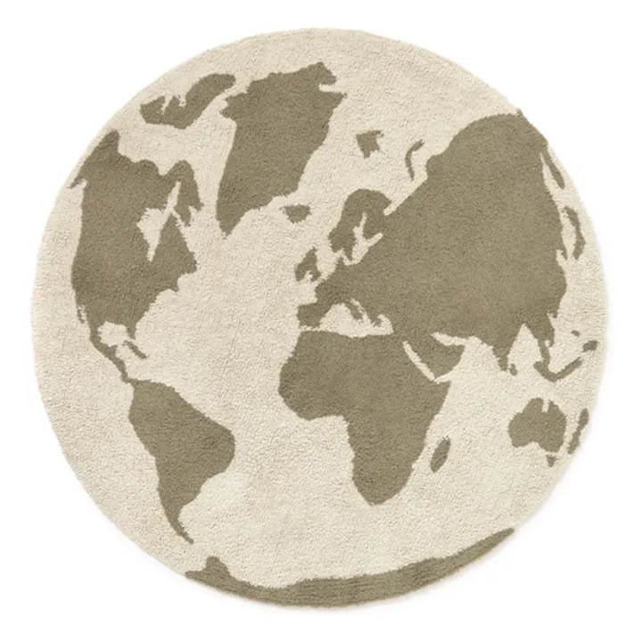 Tapis Monde | Vert kaki- Image produit n°0