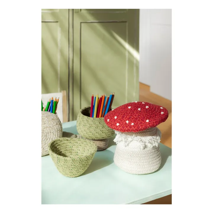 Panier de rangement Champignon | Rouge- Image produit n°1