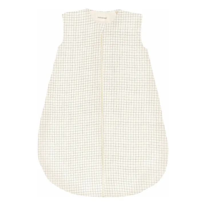 Gigoteuse mi-saison Fluffy Wabi-Sabi Blue Grid | Bleu- Image produit n°0