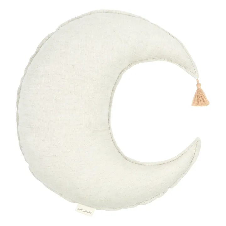 Lune cushion - French Linen | Oatmeal- Product image n°0